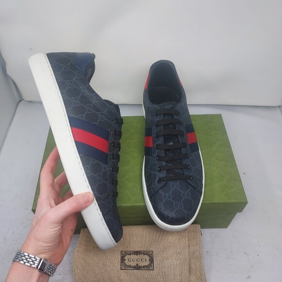 Gucci Other - Gucci BLACK GG SUPREME Ace GG Supreme Low Top Sneaker